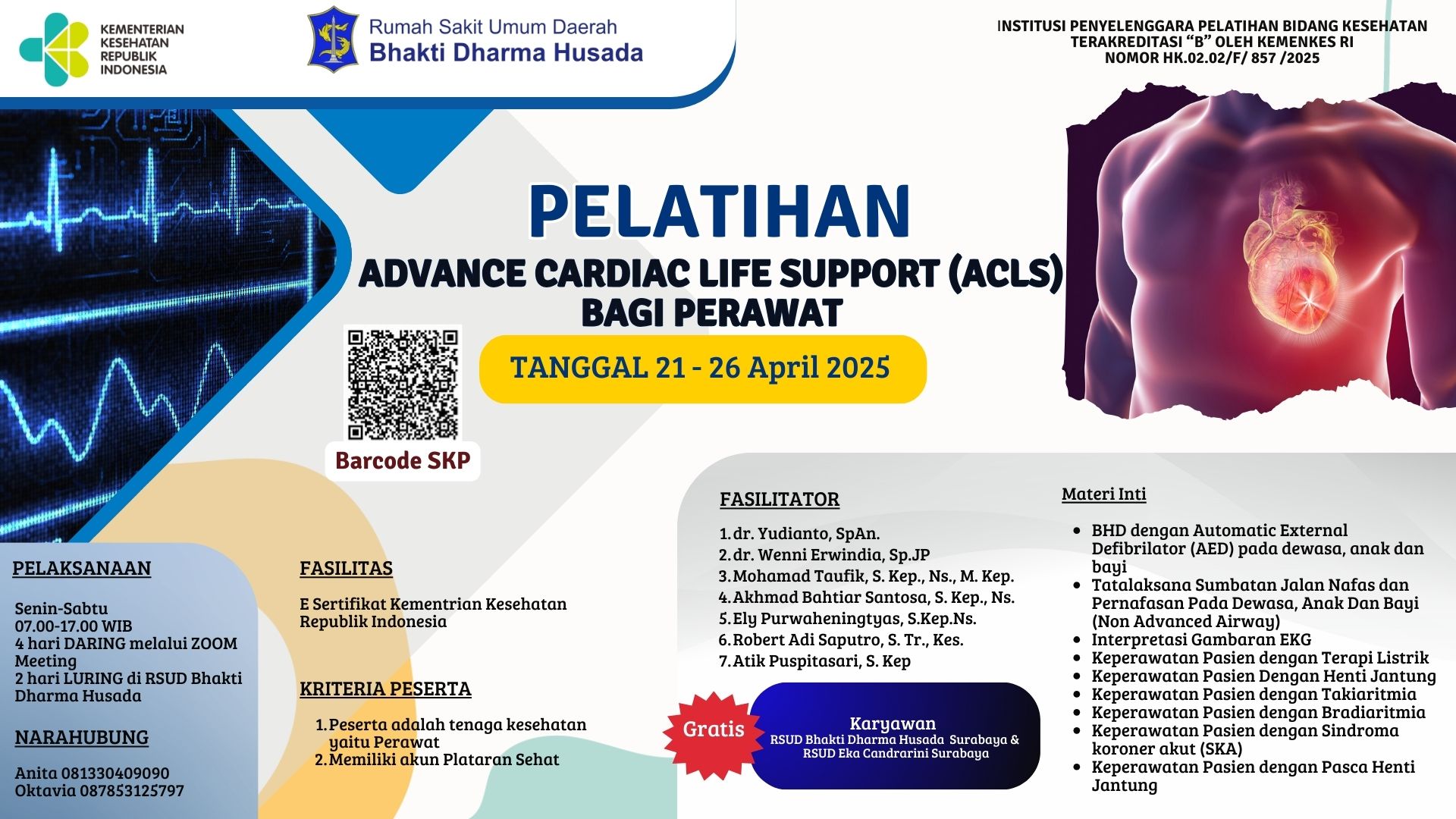 Pelatihan Advance Cardiac Life Support (ACLS) bagi Perawat Angkatan 2