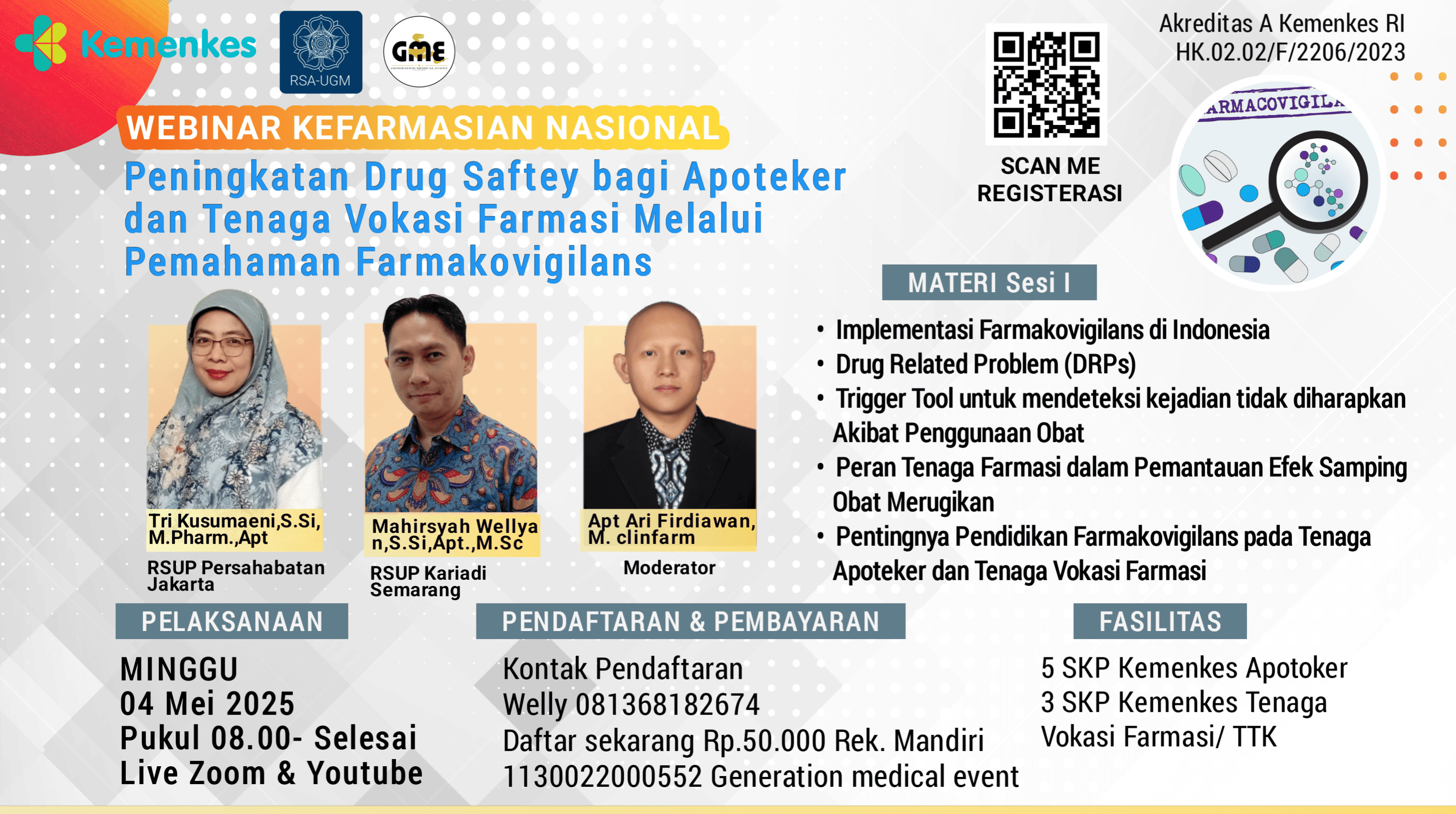 Peningkatan Drug Safety bagi Apoteker dan Tenaga Vokasi Farmasi Melalui Pemahaman Farmakovigilans Angkatan 1