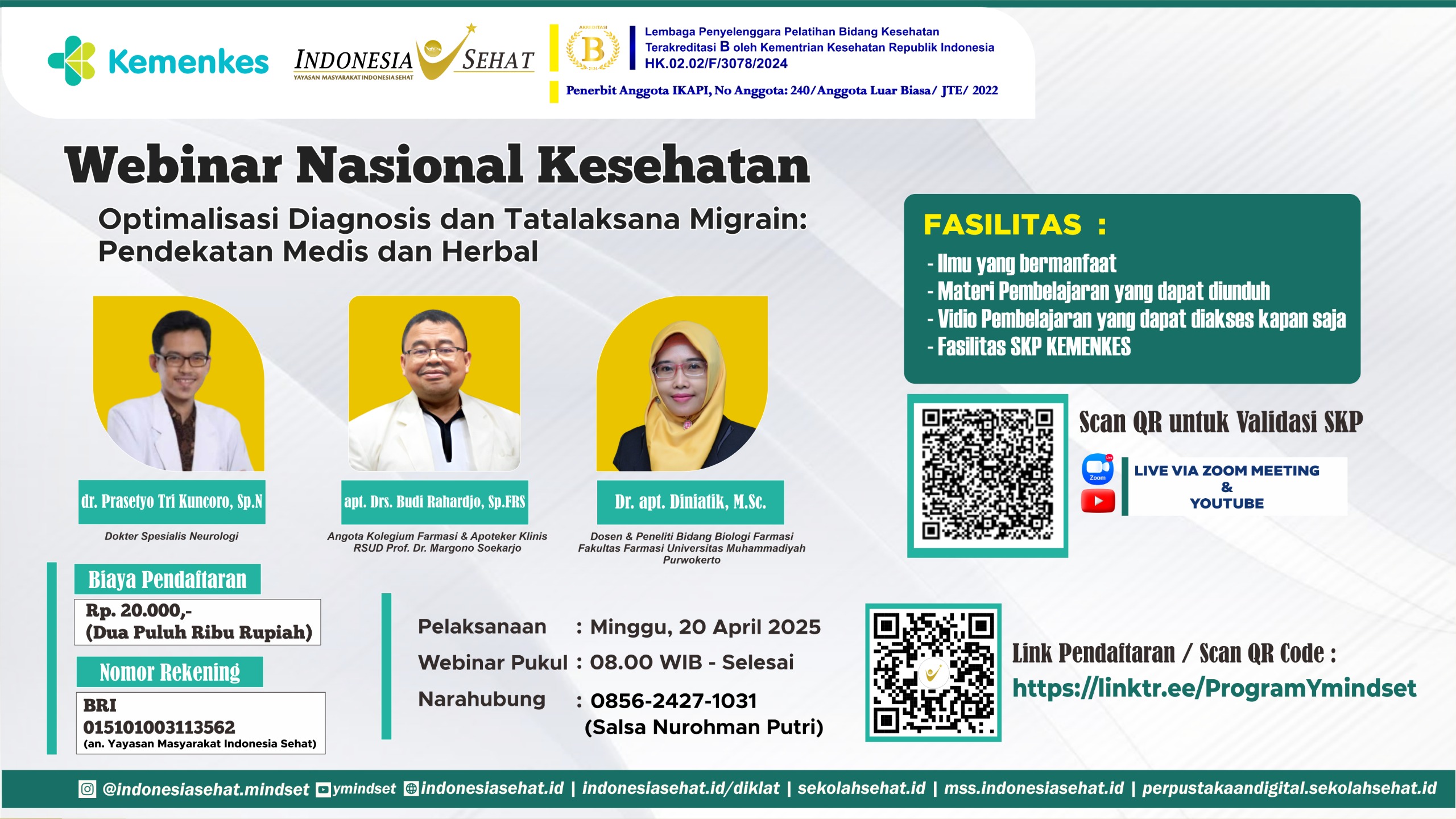 Optimalisasi Diagnosis dan Tatalaksana Migrain: Pendekatan Medis dan Herbal Angkatan 1