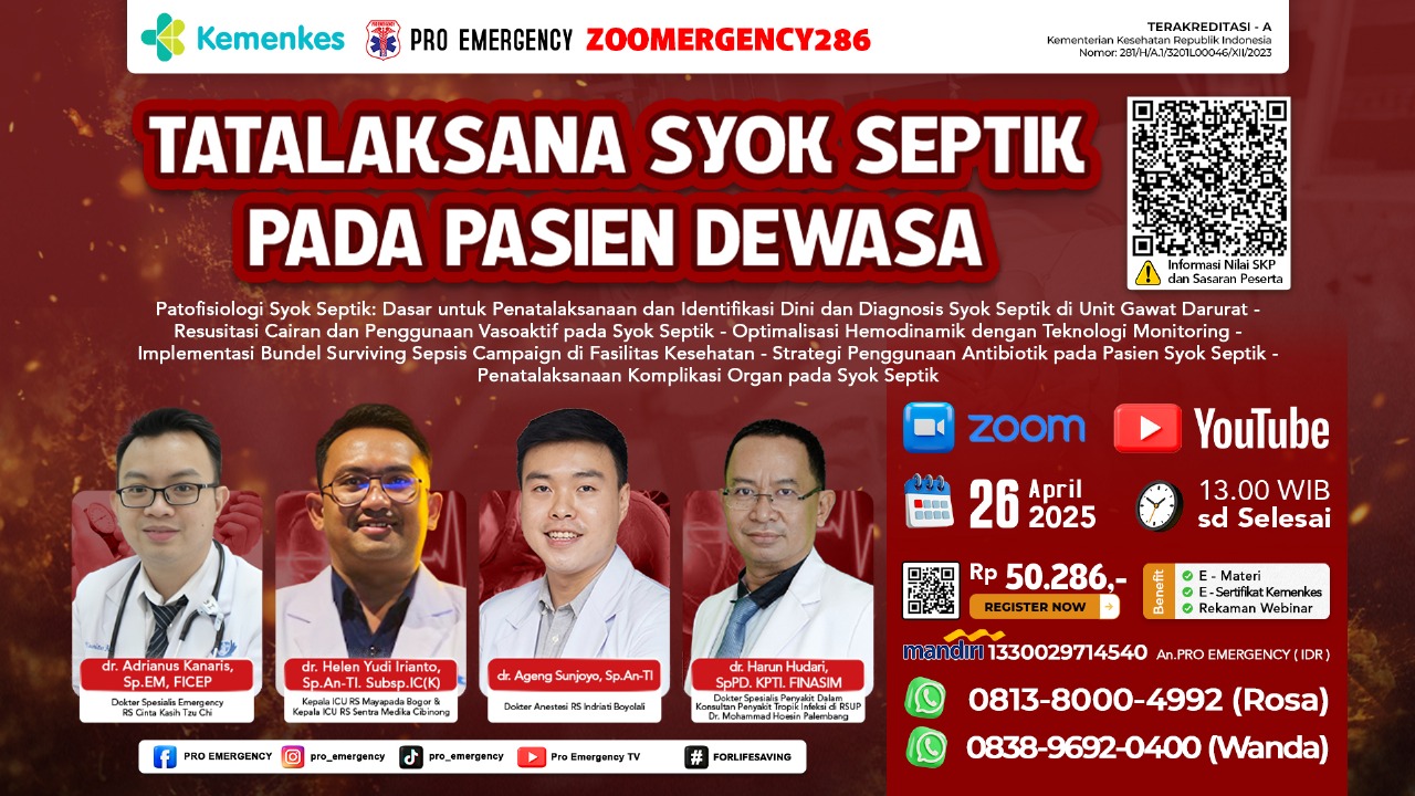 Webinar Tatalaksana Syok Septik Pada Pasien Dewasa  Angkatan 2