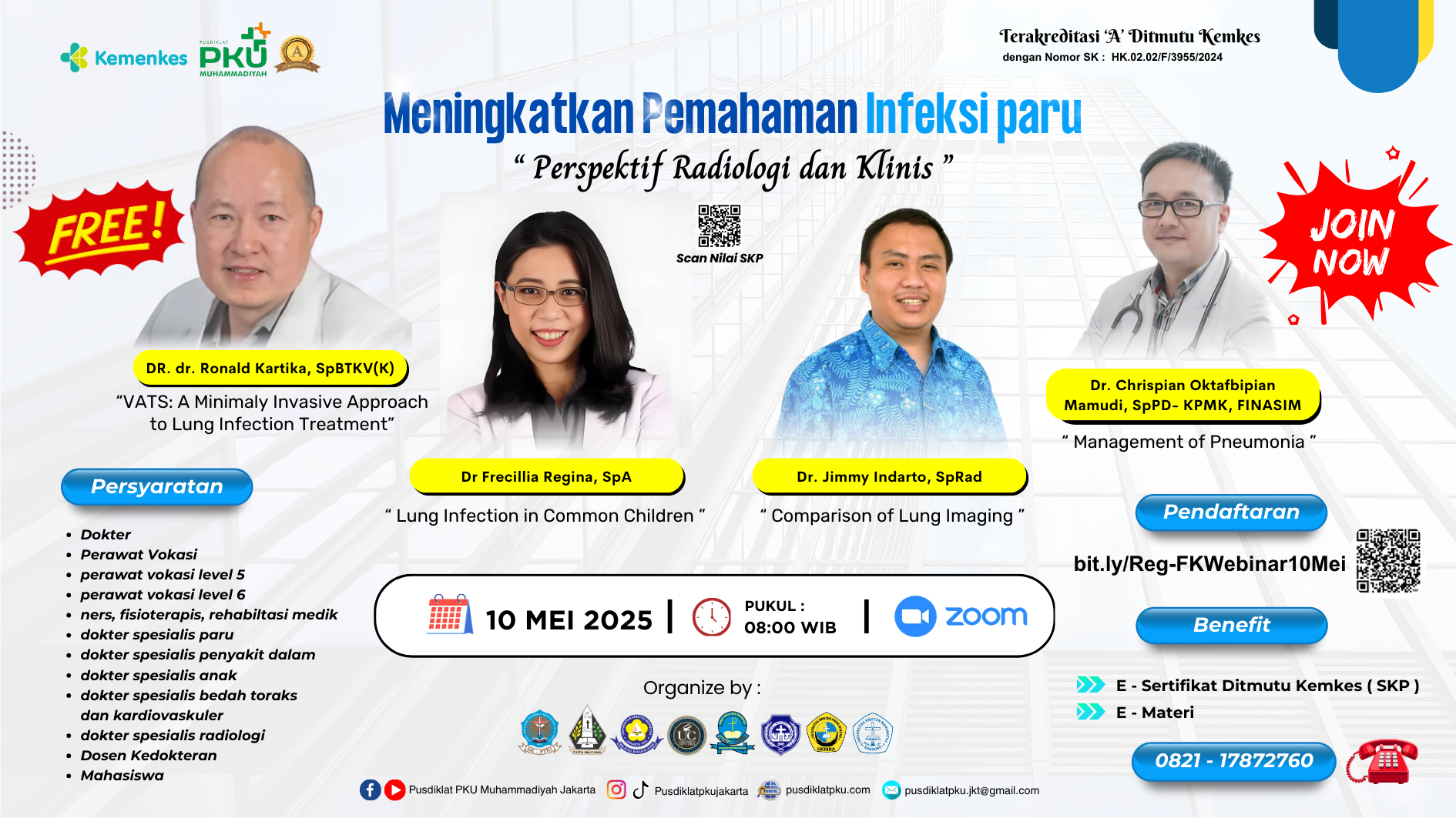 Webinar Series I : Managemen dan Tatalaksana Infeksi Paru Angkatan 1