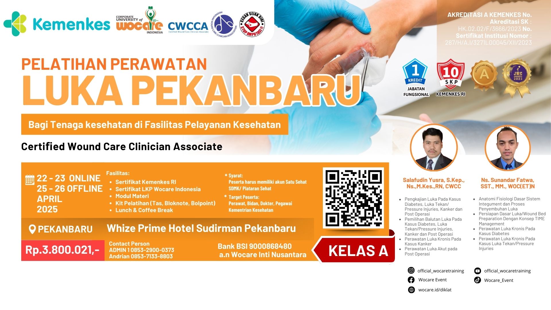 Pelatihan Perawatan Luka bagi Praktisi Kesehatan di Fasilitas Pelayanan Kesehatan Angkatan 15