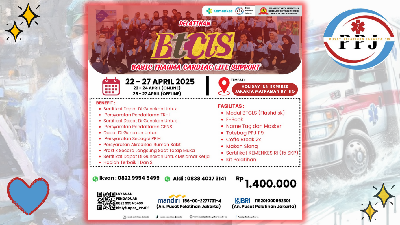 Pelatihan Basic Trauma Cardiac Life Support (BTCLS) Angkatan 8