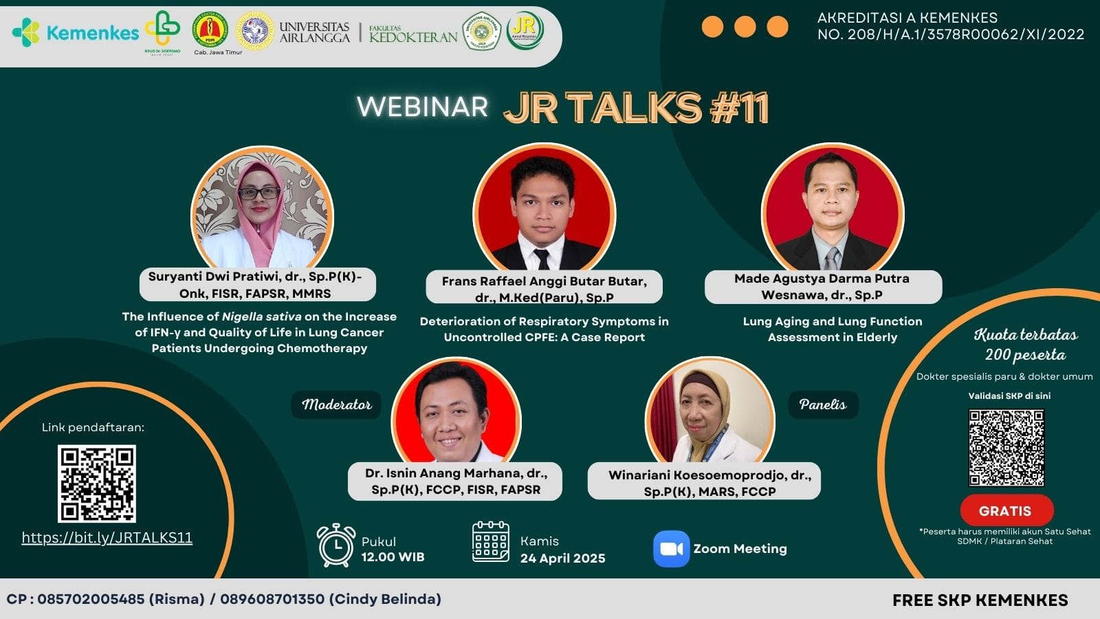 Webinar Jurnal Respirasi Talk 11 Angkatan 1