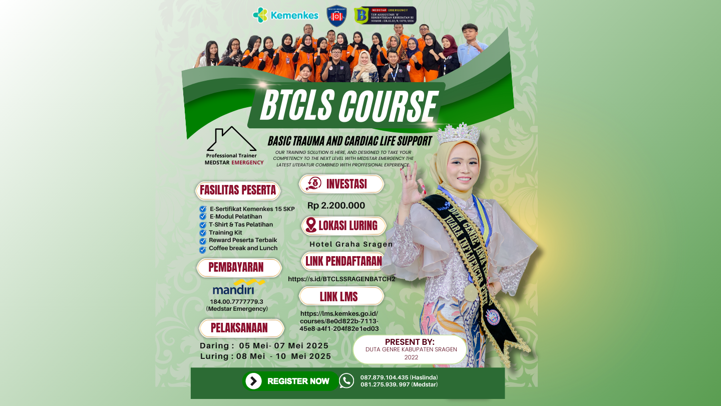 Pelatihan Basic Trauma Cardiac Life Support (BTCLS) Angkatan 4