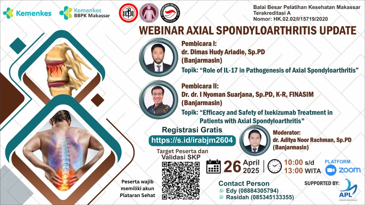 Webinar Axial Spondyloarthritis Update Kerjasama PT Prodia Widyahusada Tbk Angkatan 1