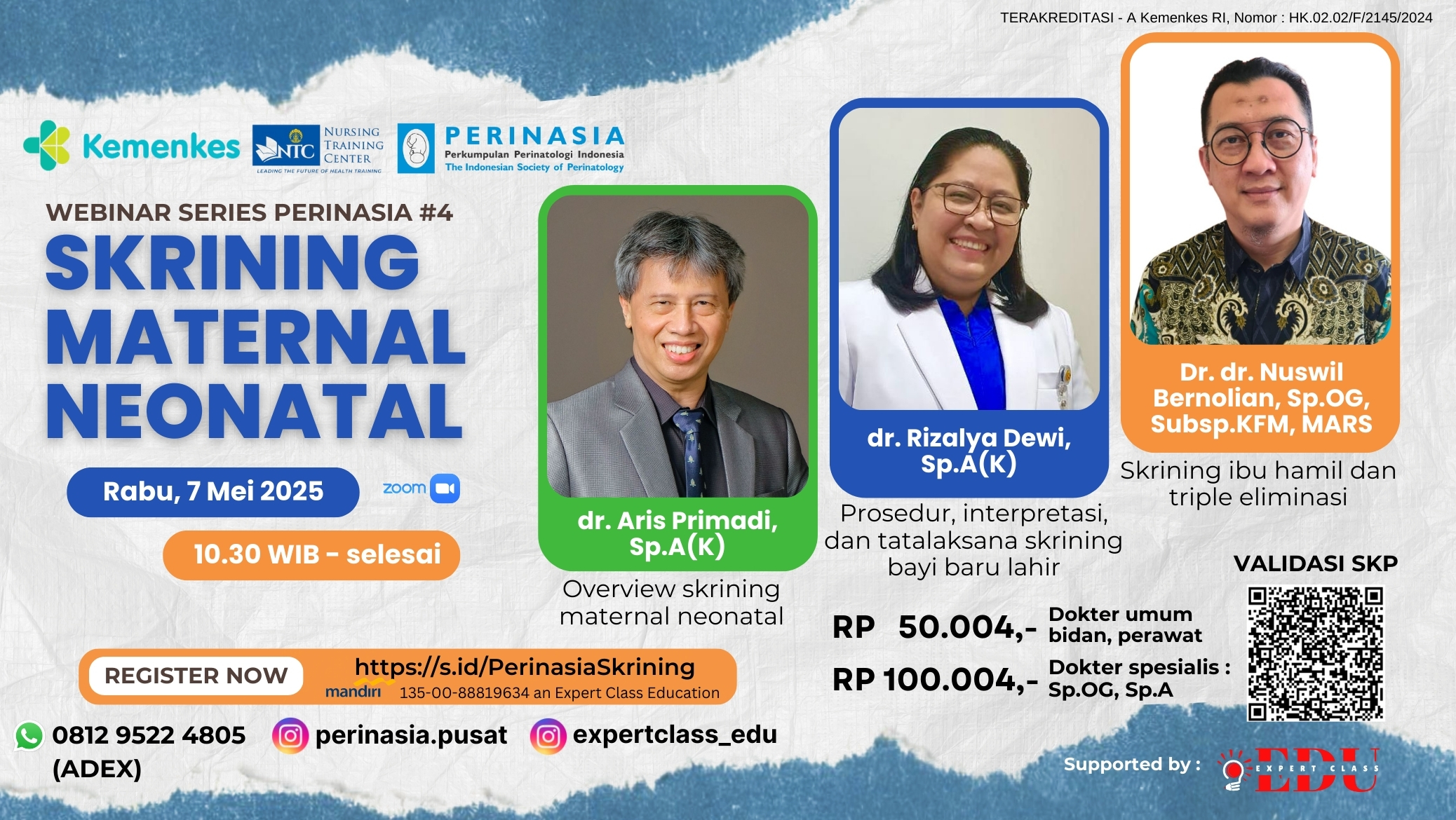 Skrining Maternal dan Neonatal Angkatan 1