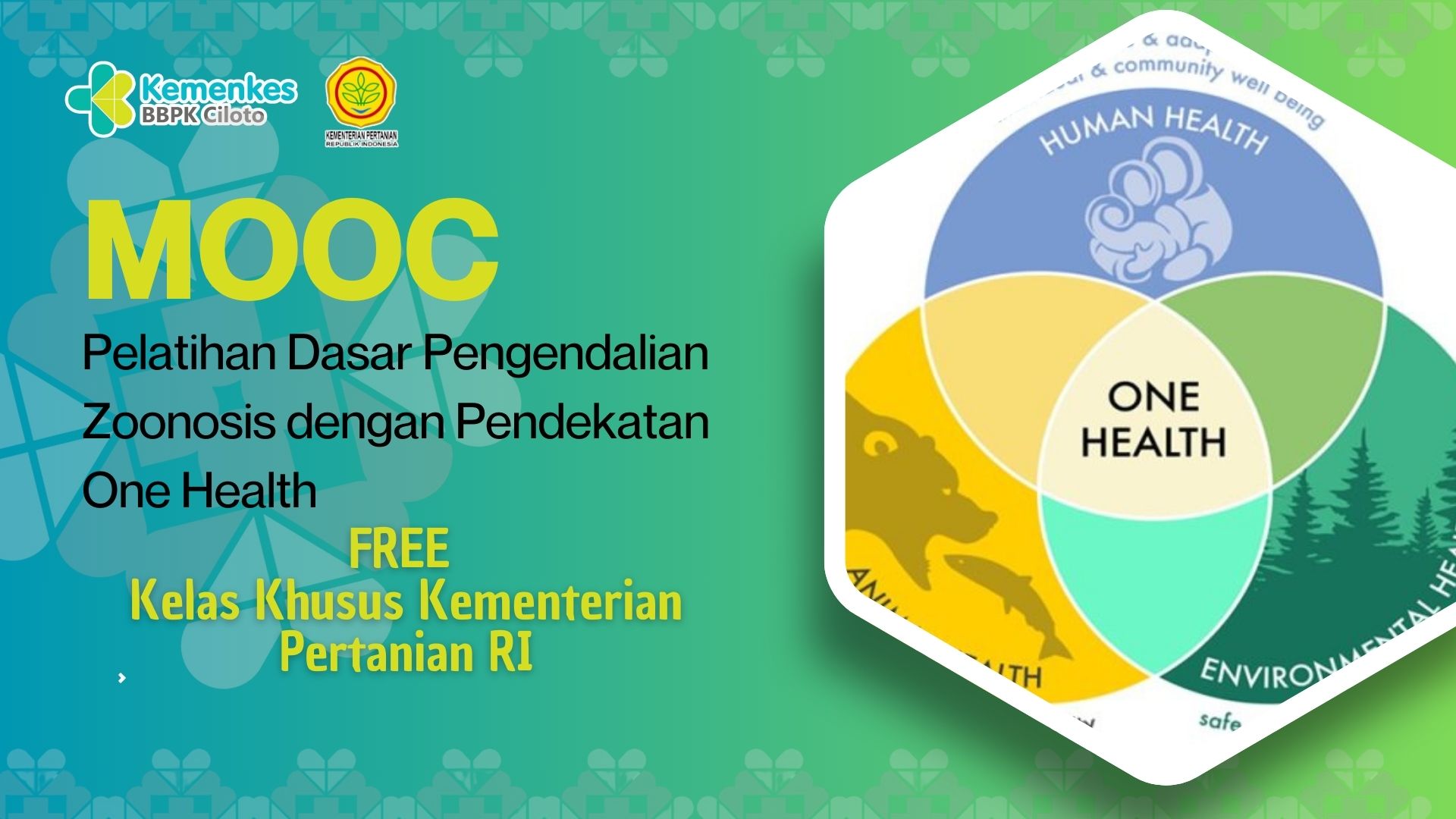 Massive Open Online Course (MOOC) Pelatihan Dasar Pengendalian Zoonosis dengan Pendekatan One Health Angkatan 3