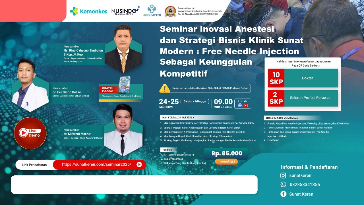 Inovasi Anestesi dan Strategi Bisnis Klinik Sunat Modern: Free Needle Injection sebagai Keunggulan Kompetitif Angkatan 1