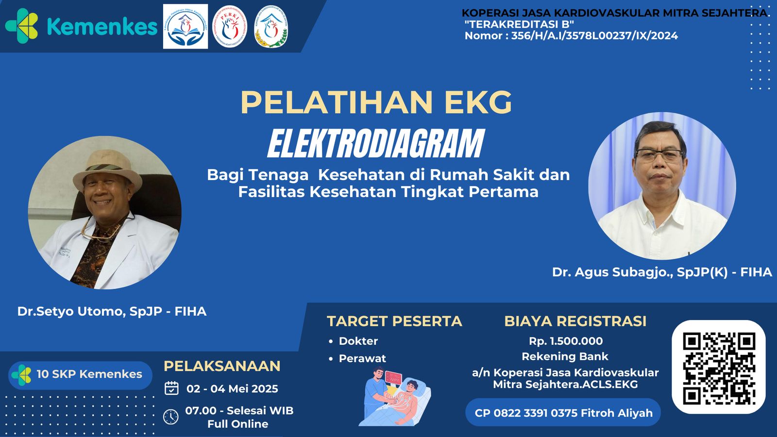 Pelatihan Elektrokardiogram (EKG) bagi Tenaga Kesehatan di Rumah Sakit dan Fasilitas Kesehatan Tingkat Pertama Angkatan 1