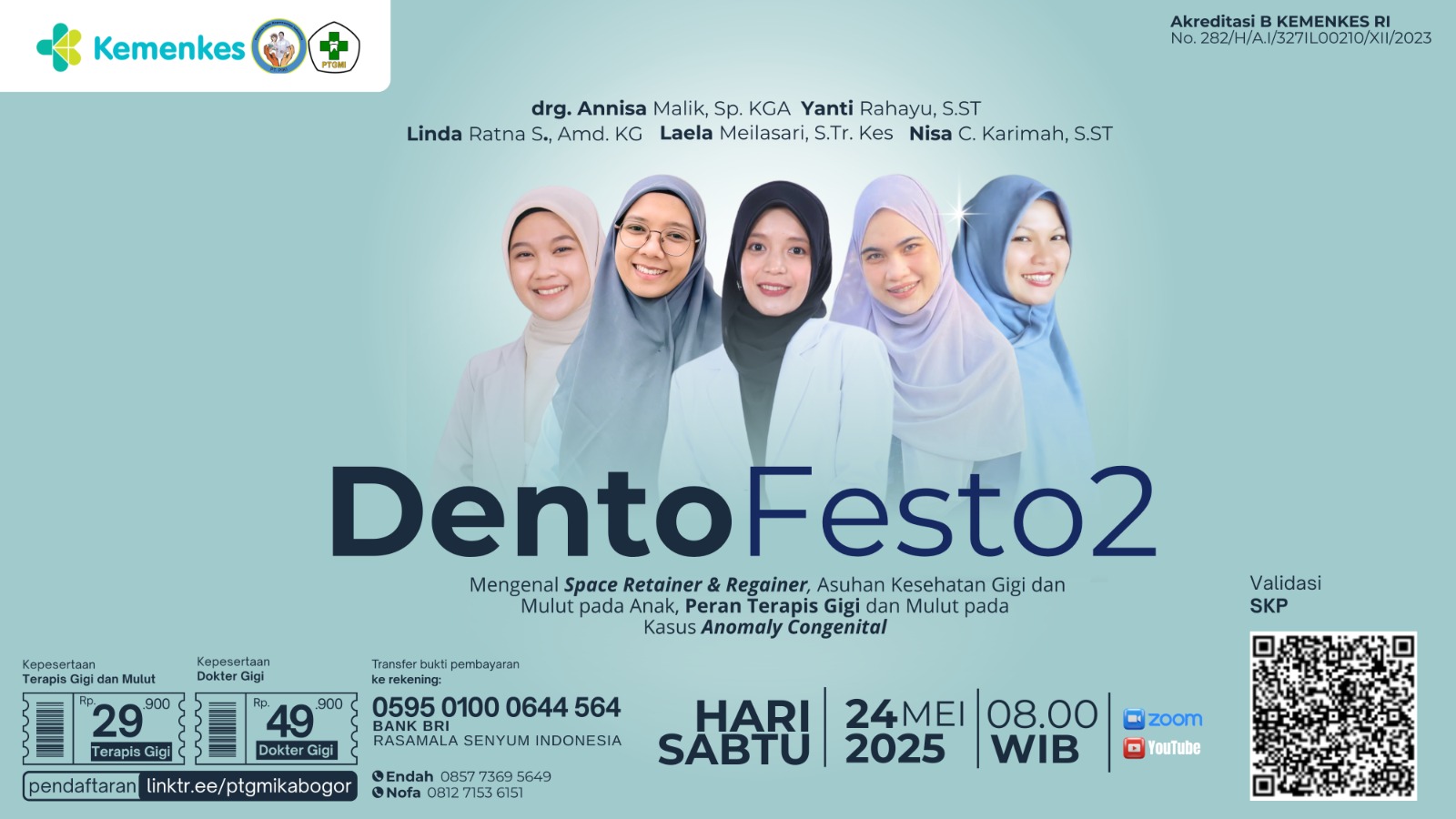 DENTOFESTO VOL. 2: PEDODONTIC FOR ANOMALY CONGENITAL Angkatan 1