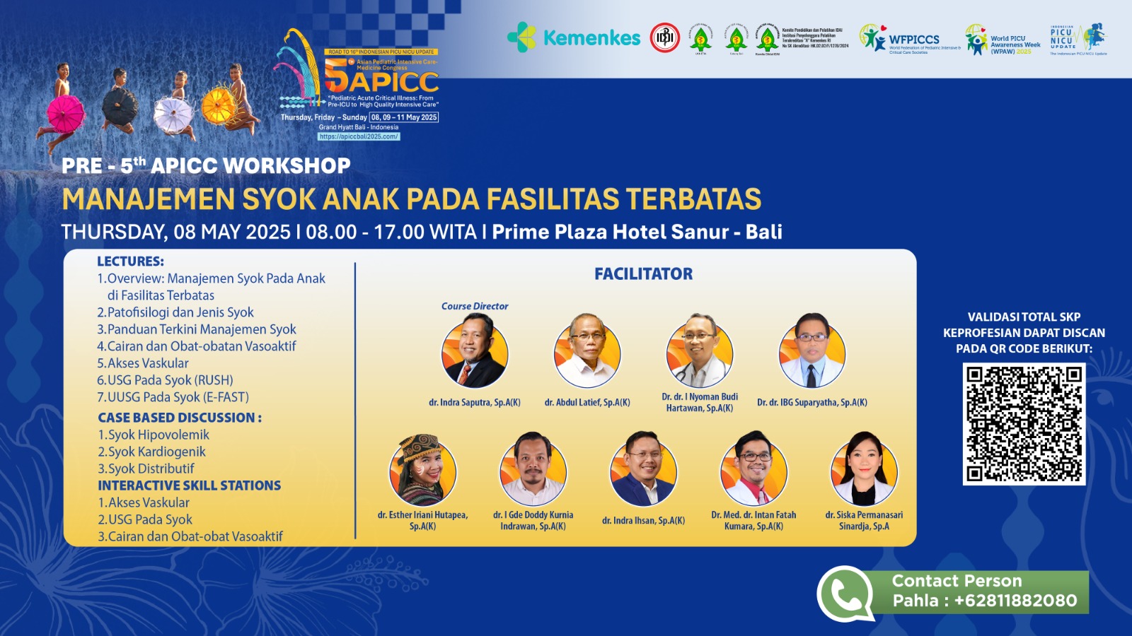 Workshop 3 APICC MANAJEMEN SYOK ANAK PADA FASILITAS TERBATAS Angkatan 1