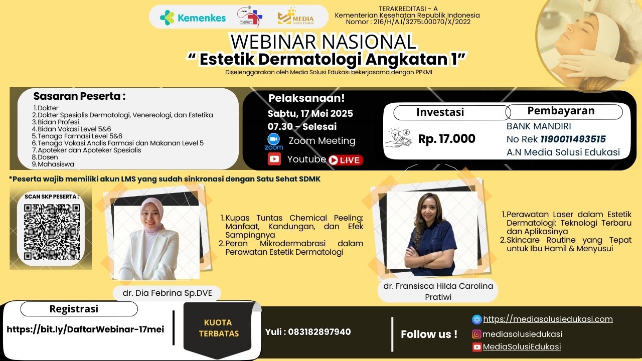 Webinar Estetik Dermatologi Angkatan 1