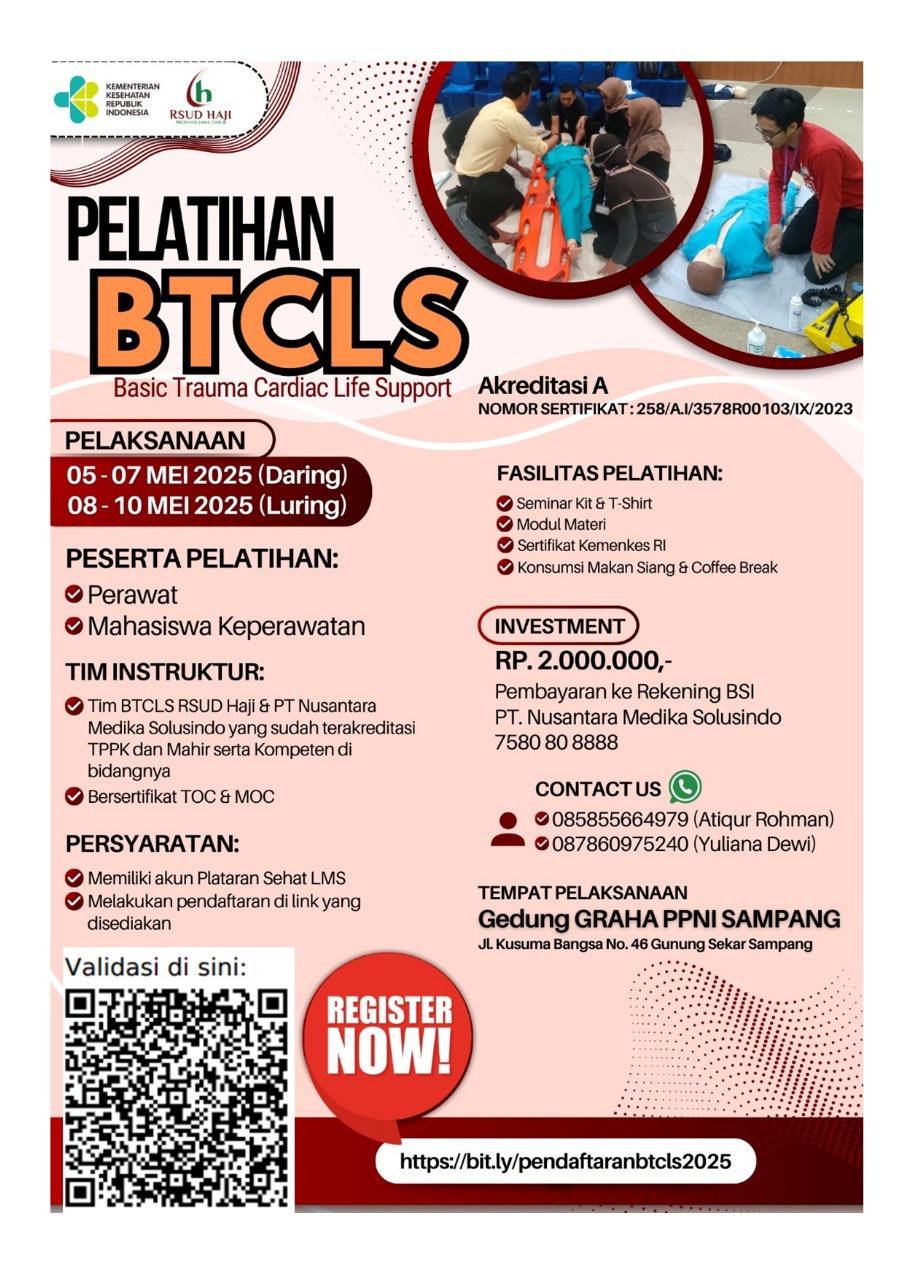 Pelatihan Basic Trauma Cardiac Life Support (BTCLS) Angkatan 19