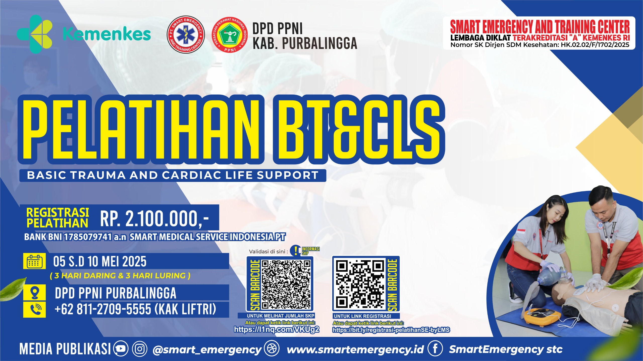 Pelatihan Basic Trauma Cardiac Life Support (BTCLS) Angkatan 41