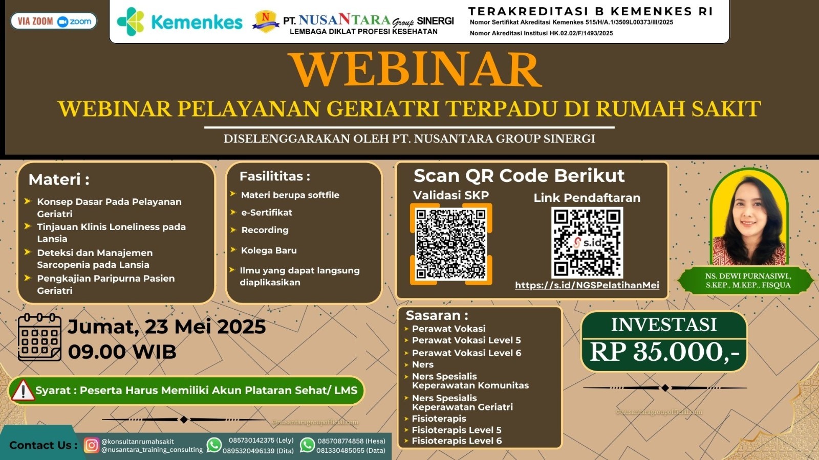 Webinar Pelayanan Geriatri Terpadu Di Rumah Sakit  Angkatan 1