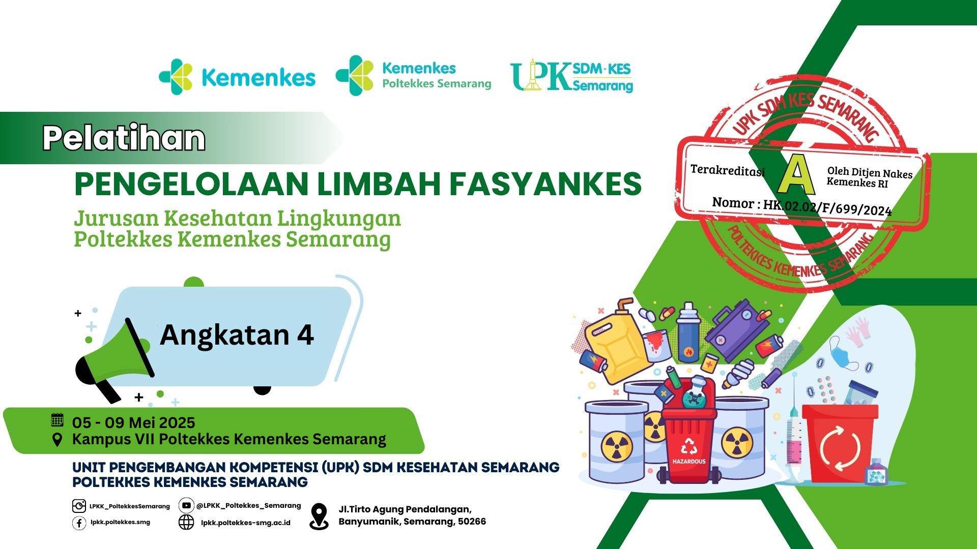 Pelatihan Pengelolaan Limbah Fasyankes Angkatan 4
