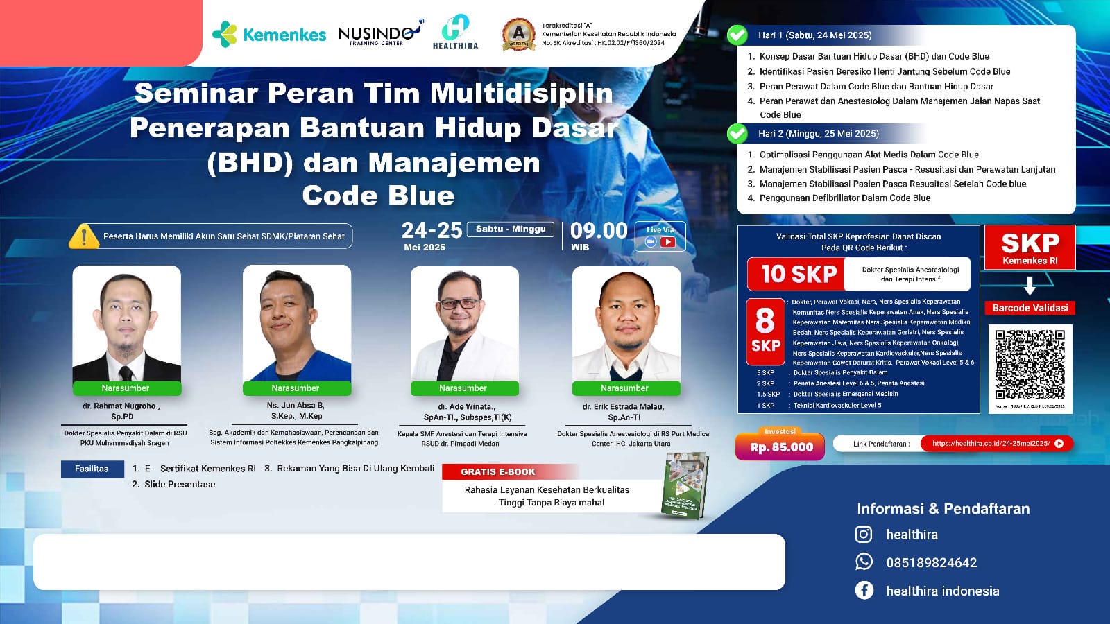 Peran Tim Multidisiplin Penerapan Bantuan Hidup Dasar (BHD) dan Manajemen Code Blue Angkatan 1