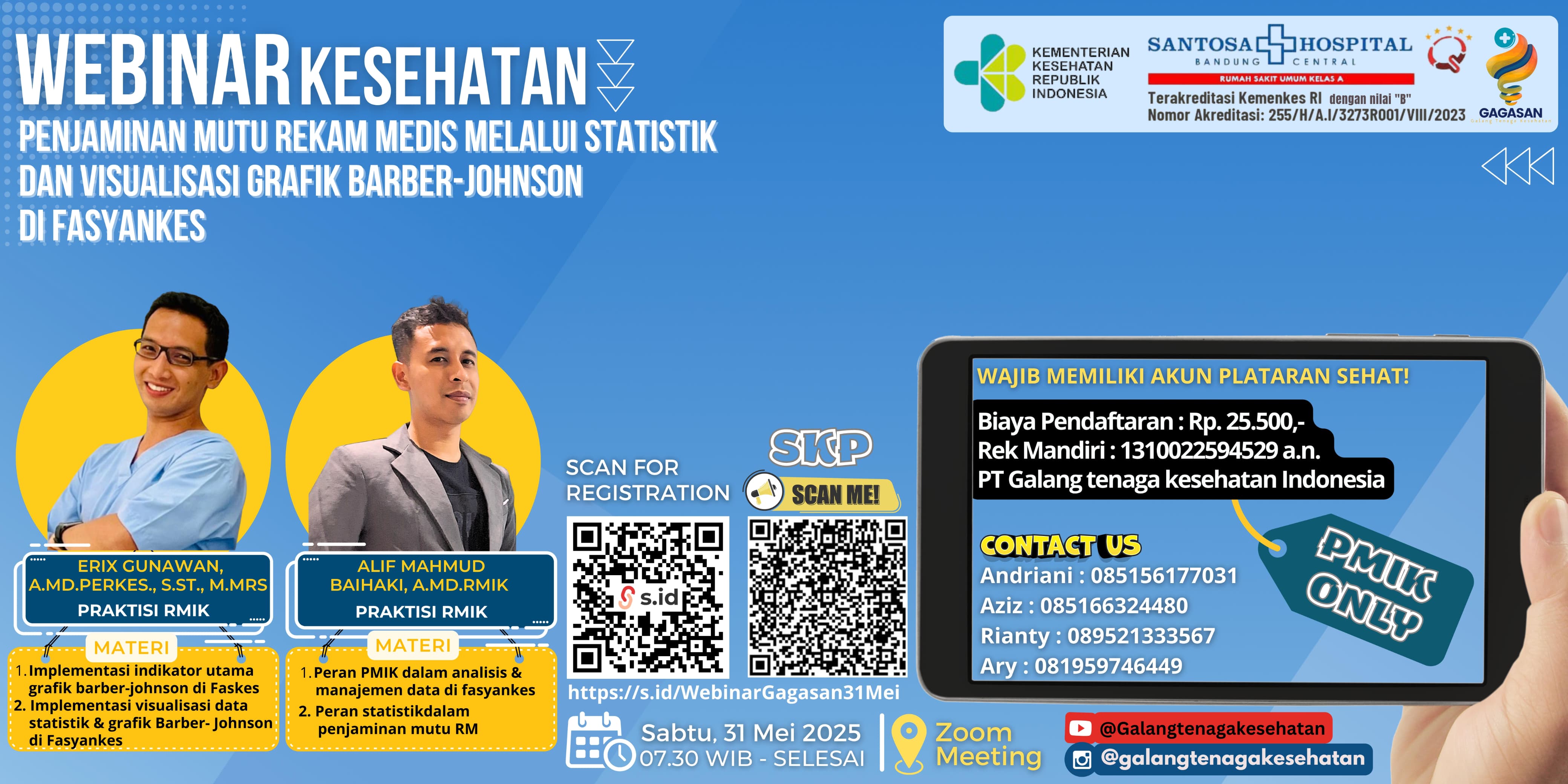 Webinar Penjaminan Mutu Rumah Sakit Melalui Statistik dan Visualisasi Grafik Barber-Johnson di Fasyankes Angkatan 1