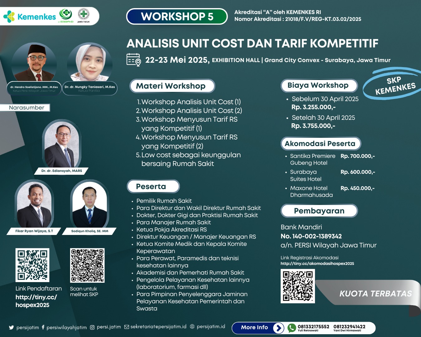 Work Shop Analisis Unit Cost Dan Tarif Kompetitif Angkatan 1
