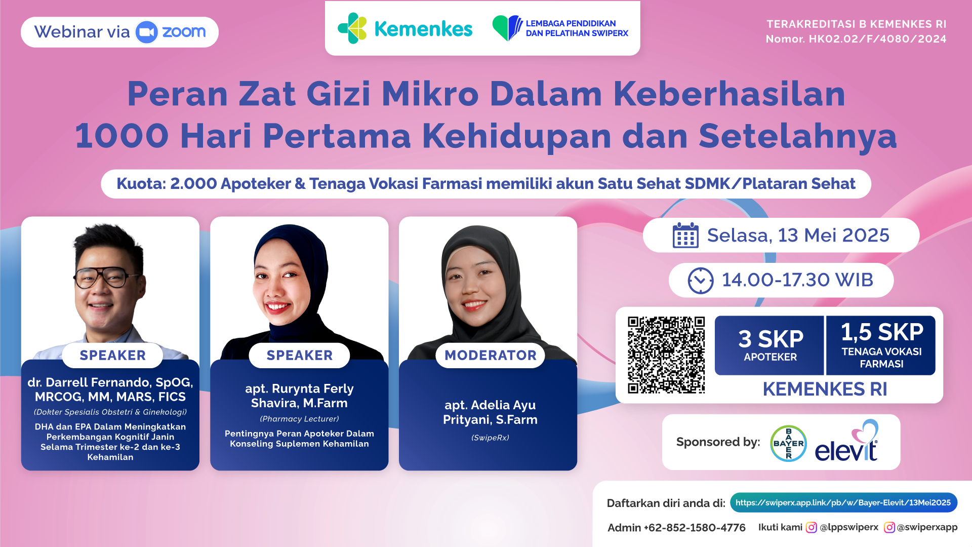 Peran Zat Gizi Mikro Dalam Keberhasilan 1000 Hari Pertama Kehidupan Dan Setelahnya (The Role of Micronutrients in the Success of the First 1000 Days of Life and Beyond) Angkatan 1