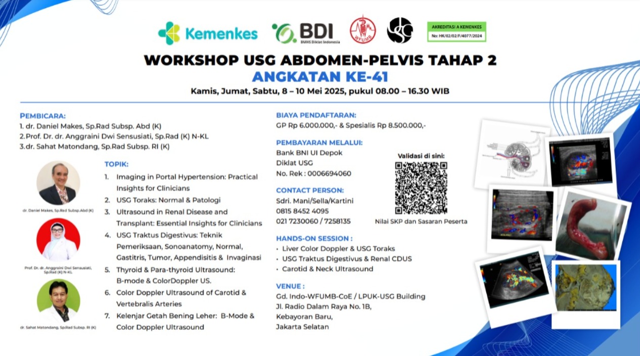 Workshop " USG Abdomen Pelvis Tahap 2 ” Angkatan 41
