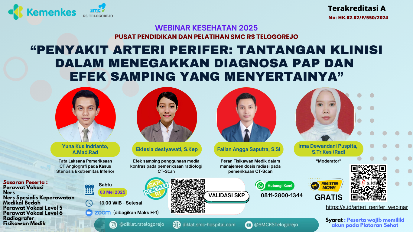 PENYAKIT ARTERI PERIFER: TANTANGAN KLINISI DALAM  MENEGAKKAN DIAGNOSA PAP DAN EFEK SAMPING YANG MENYERTAINYA Angkatan 1