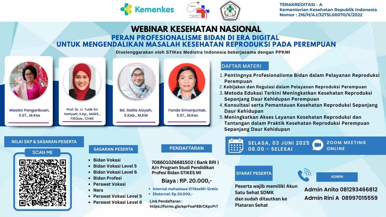 Peran Profesionalisme Bidan di era digital untuk mengendalikan masalah kesehatan reproduksi pada Perempuan Angkatan 1