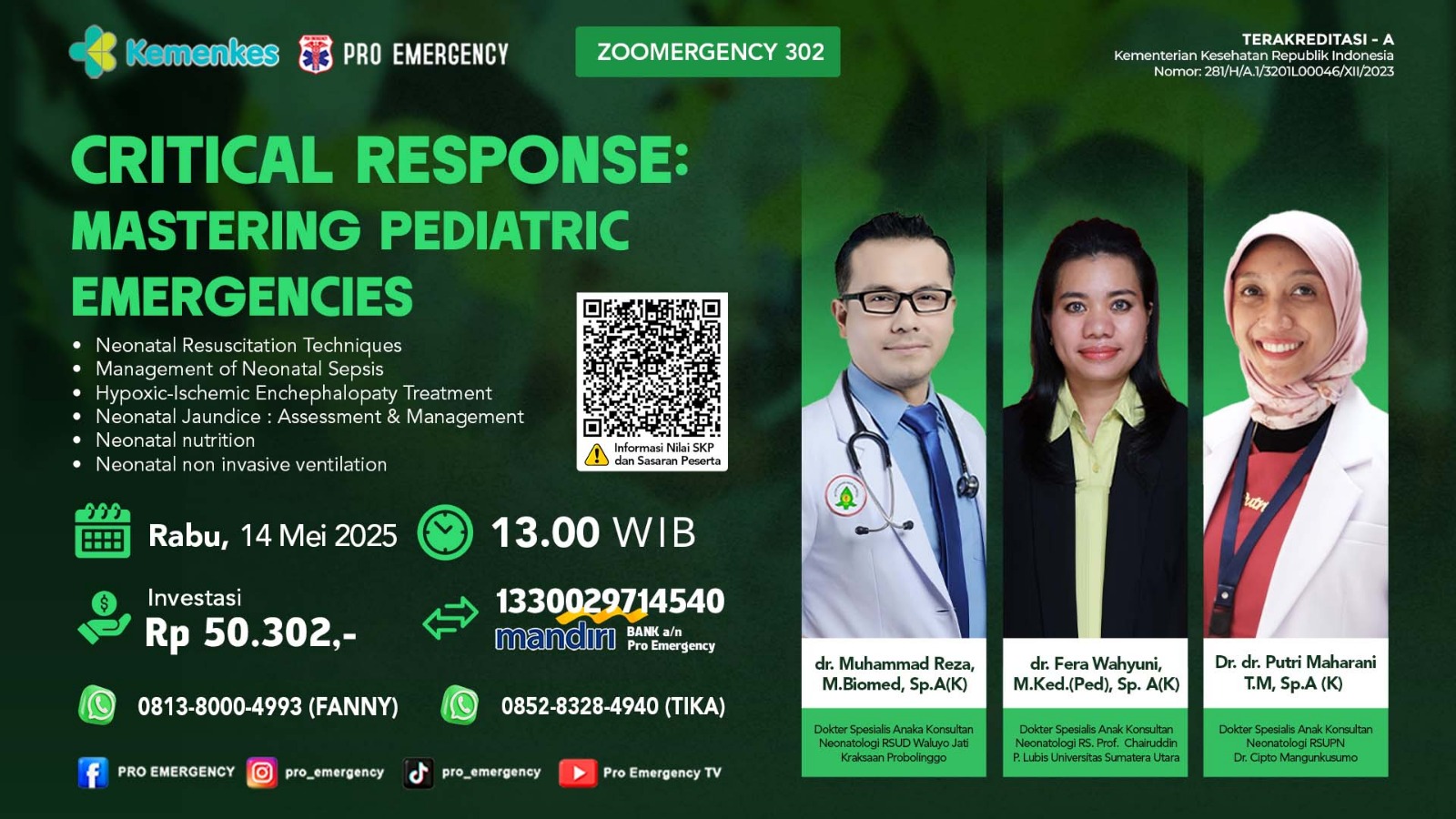 Webinar Critical Response “Mastering Pediatric Emergencies” Angkatan 3