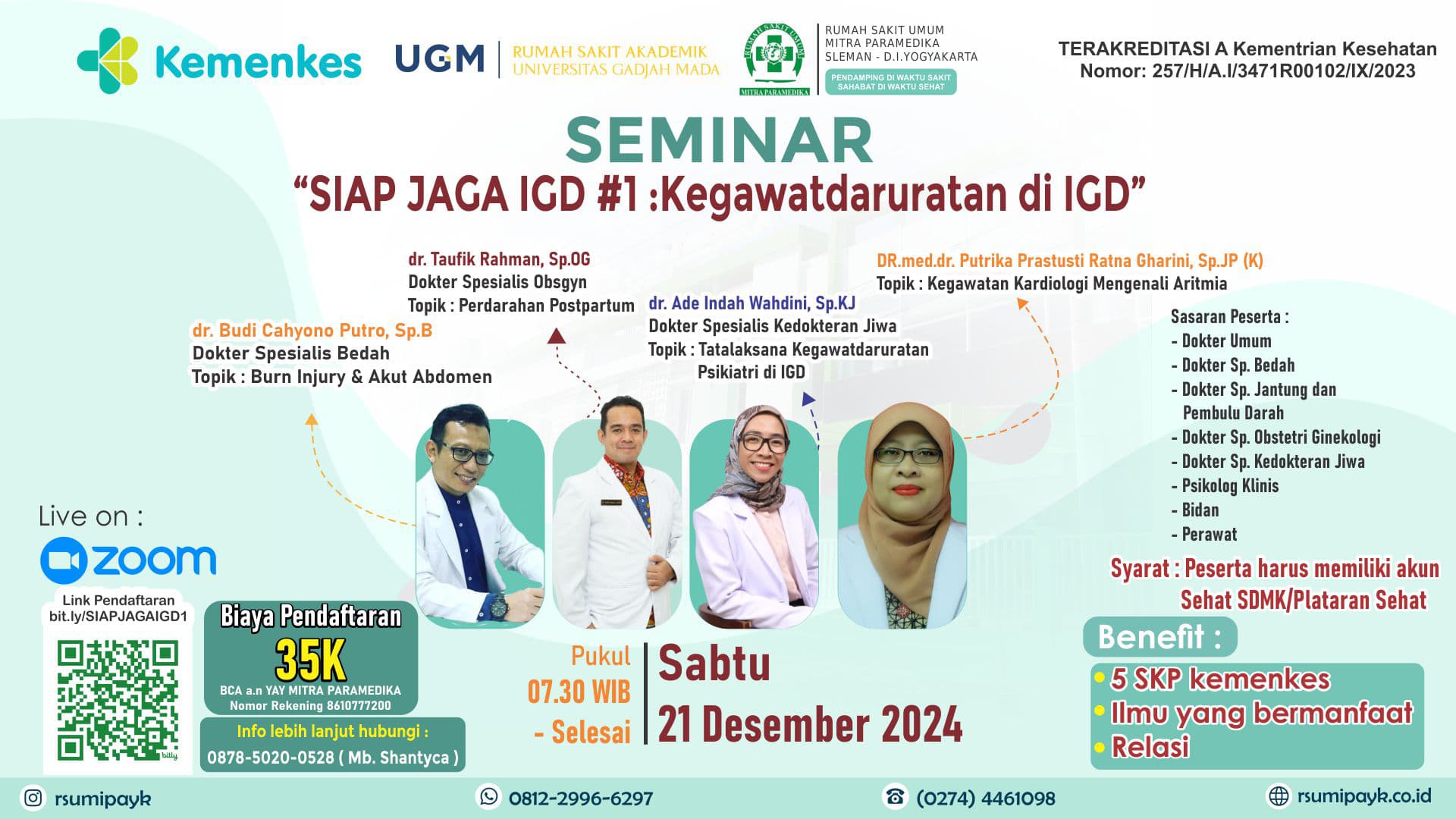 Seminar Ilmiah Kedokteran SIAP JAGA IGD 1 Kegawatdaruratan di IGD