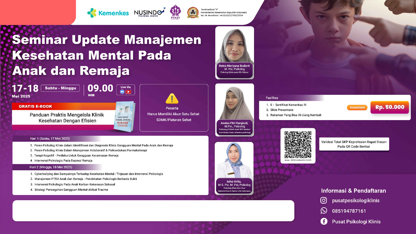 Update Manajemen Kesehatan Mental Pada Anak dan Remaja Angkatan 1