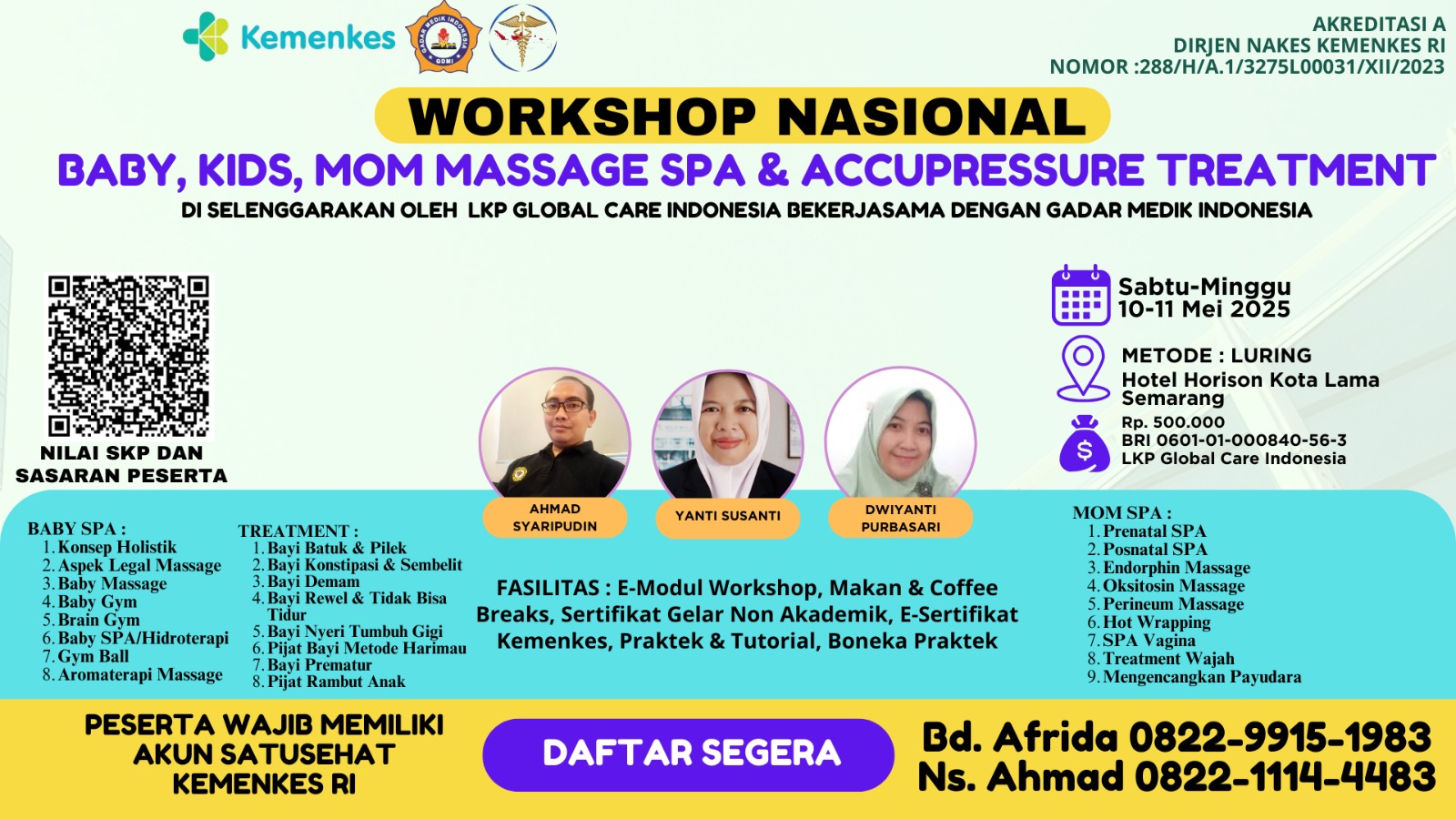Baby, Kids, Mom Massage SPA & Acupressure Treatment Angkatan 1