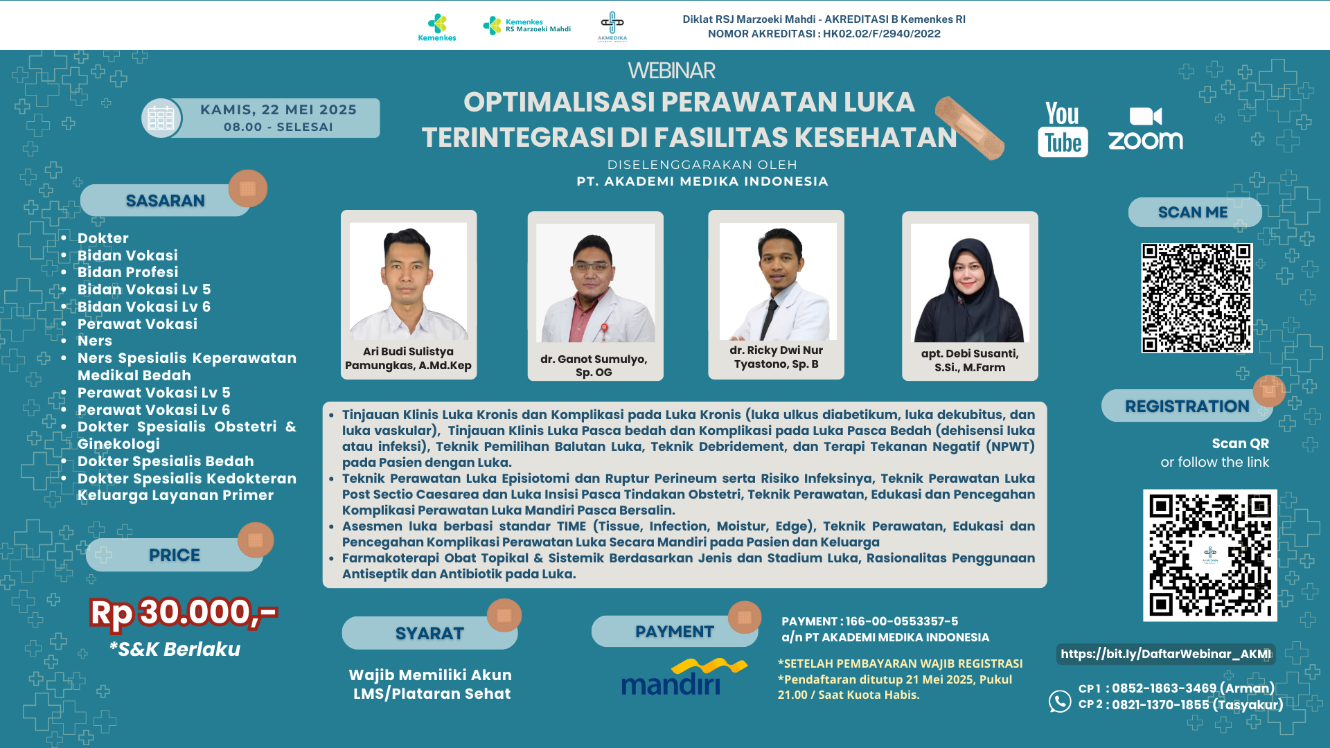OPTIMALISASI PERAWATAN LUKA TERINTEGRASI DI FASILITAS KESEHATAN  Angkatan 1