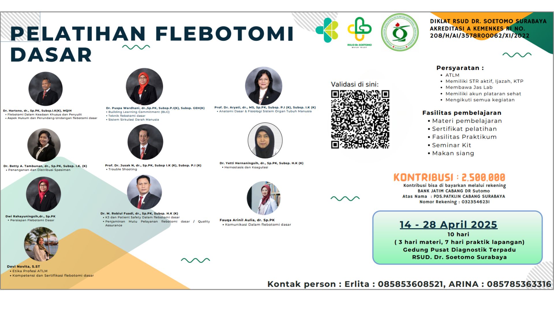 Pelatihan Flebotomi Dasar Angkatan 2