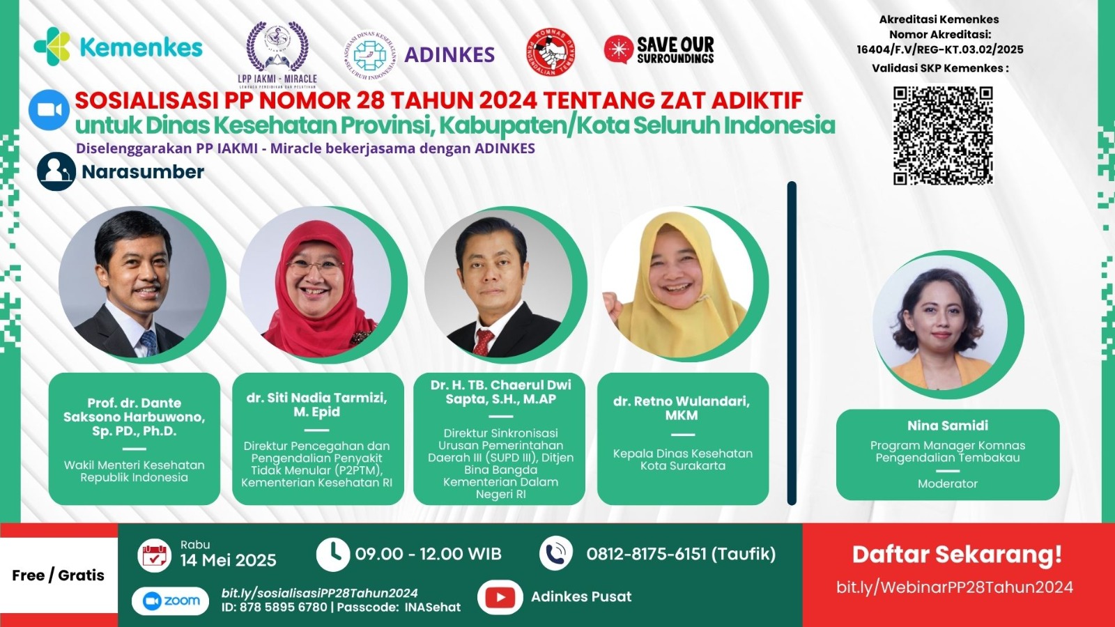 Seminar Sosialisasi PP Nomor 28 Tahun 2024 Tentang Pengamanan Zat Adiktif  Dinas Kesehatan Provinsi, Kabupaten/Kota Seluruh Indonesia Angkatan 1