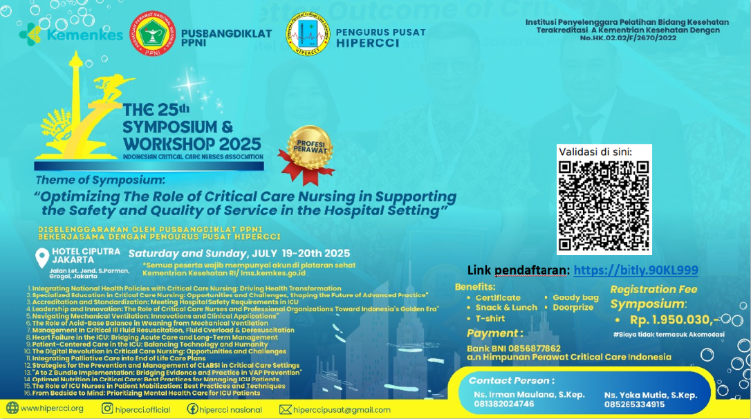 Optimizing The Role of Critical Care Nursing in Supporting the Safety And Quality  Of Service In The Hospital Setting Angkatan 1