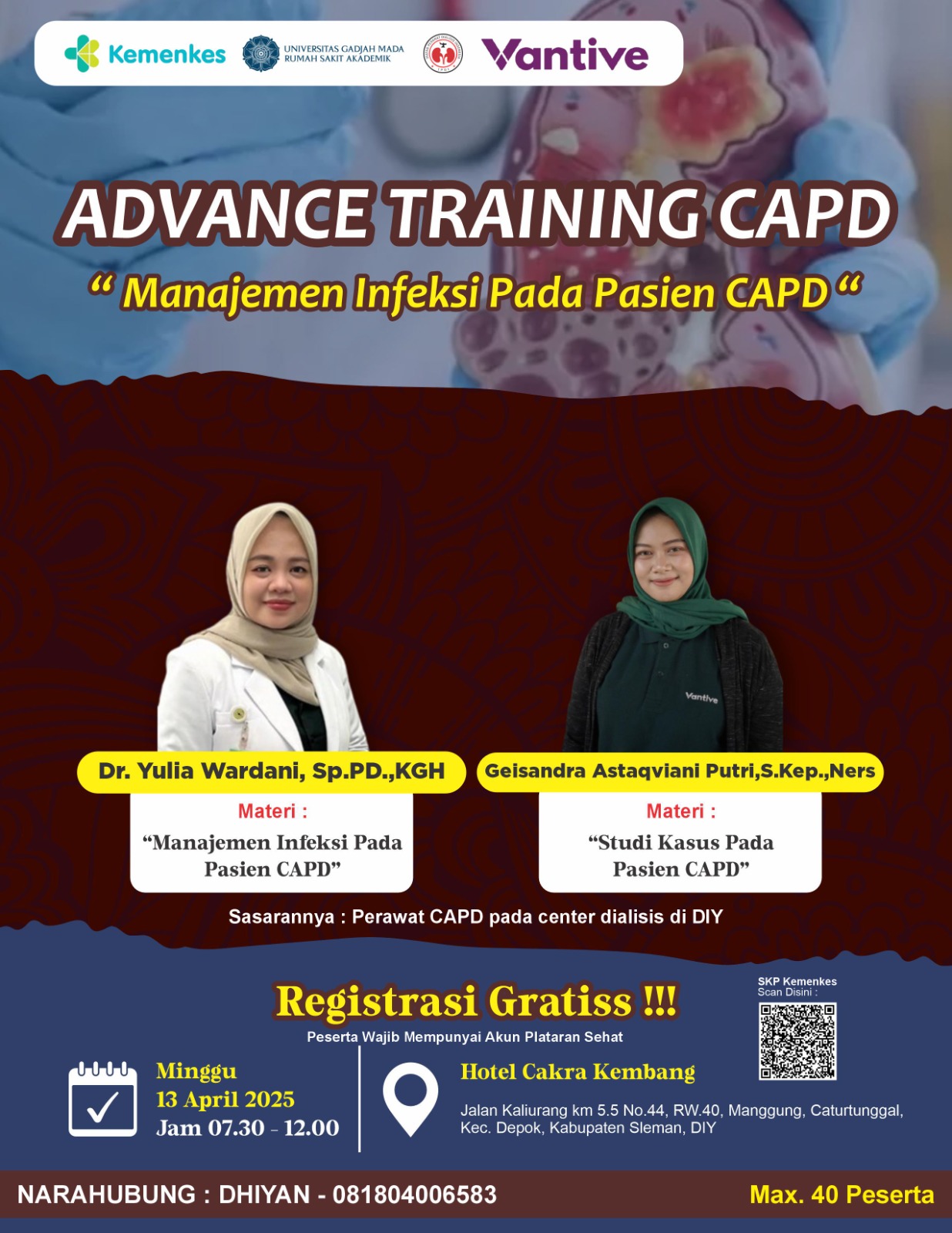 Workshop CAPD Advance Training Continuous Ambulatory Peritonial Dialysis (CAPD) Angkatan 1
