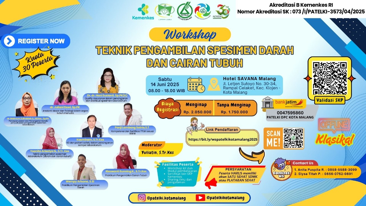 Teknik Pengambilan Spesimen Darah Dan Cairan Tubuh Angkatan 1