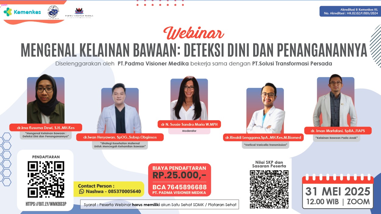 Webinar Mengenal Kelainan Bawaan: Deteksi Dini dan Penanganannya Angkatan 1