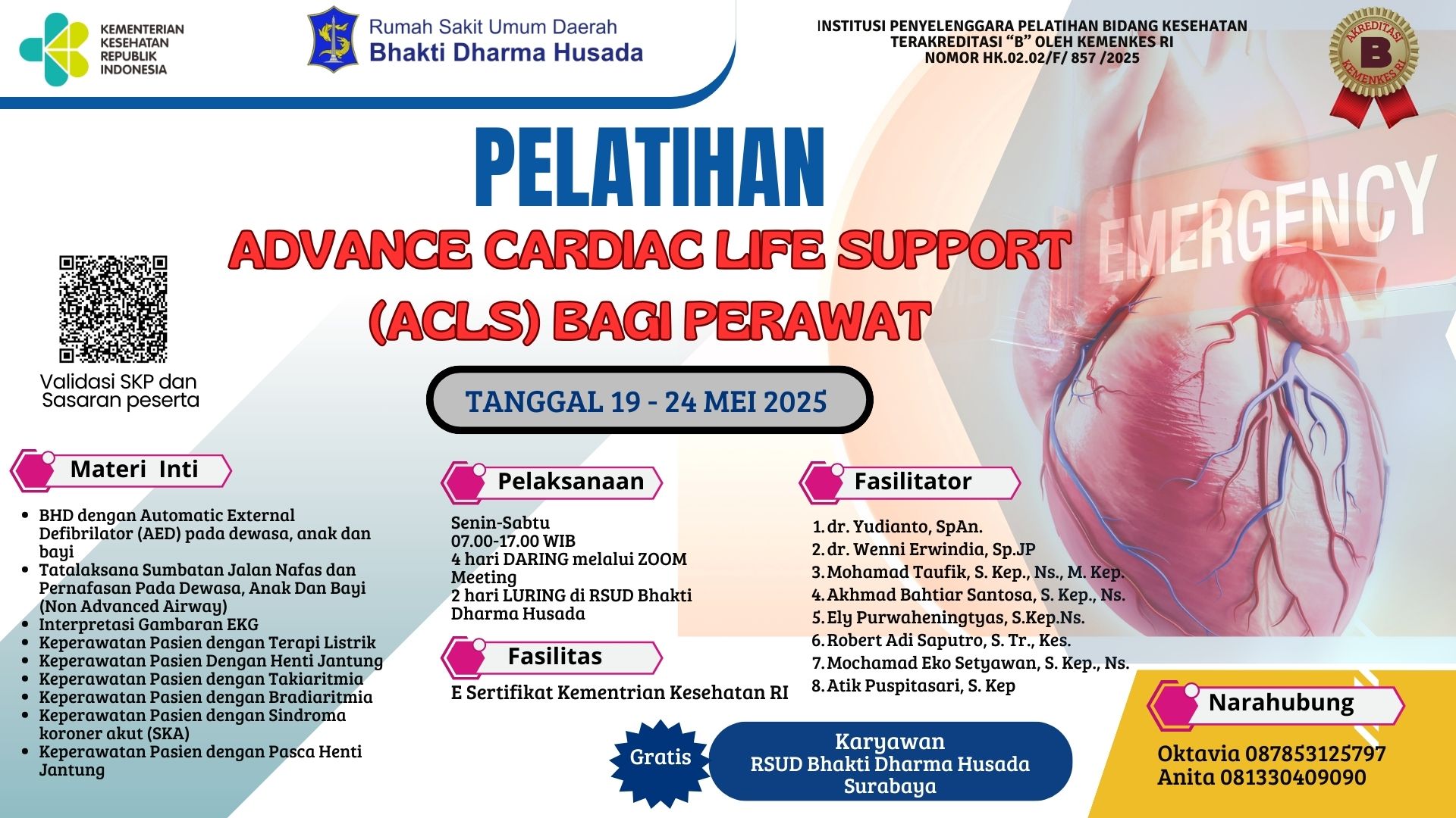 Pelatihan Advance Cardiac Life Support (ACLS) bagi Perawat Angkatan 3