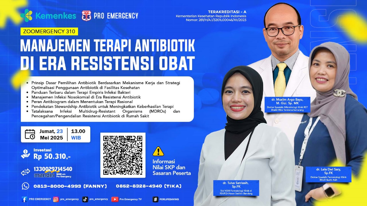 Webinar Manajemen Terapi Antibiotik di Era Resistensi Obat  Angkatan 3