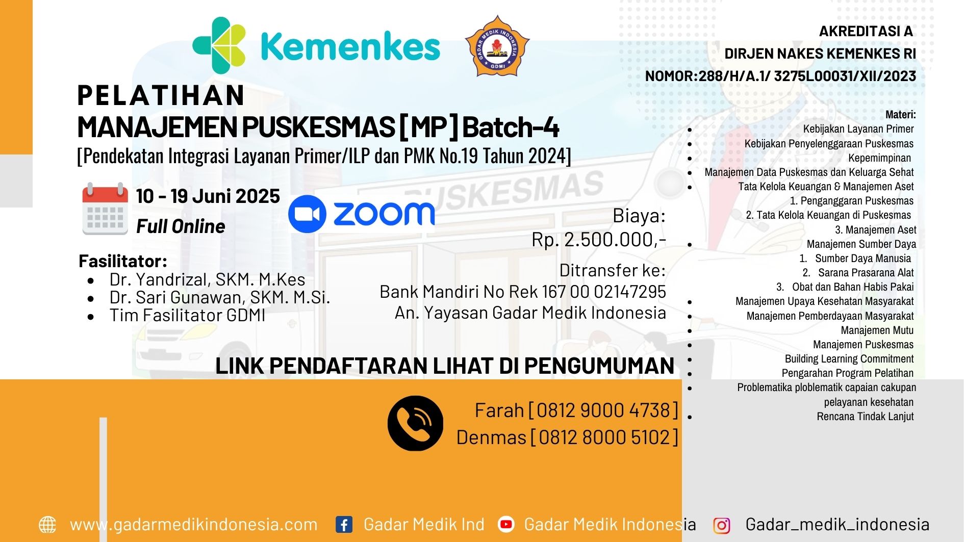 Pelatihan Manajemen Puskesmas (MP) Angkatan 4