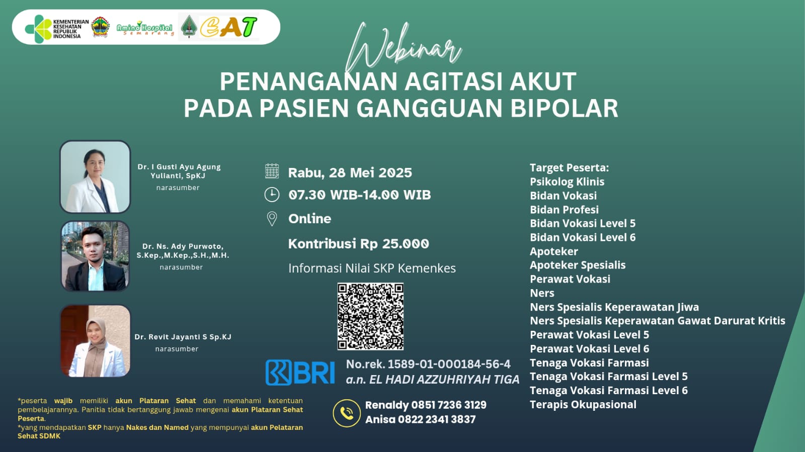 SEMINAR - PENANGANAN AGITASI AKUT PADA PASIEN DENGAN GANGGUAN BIPOLAR Angkatan 1