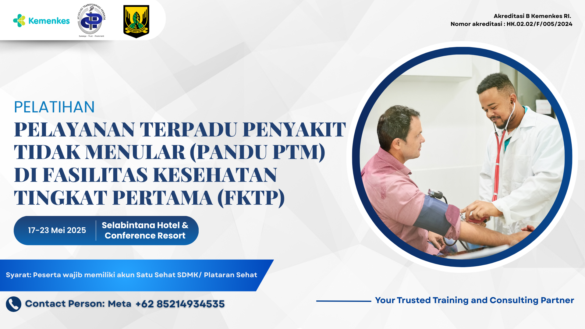 Pelatihan Pelayanan Terpadu Penyakit Tidak Menular (Pandu PTM) di Fasilitas Kesehatan Tingkat Pertama (FKTP) Angkatan 2
