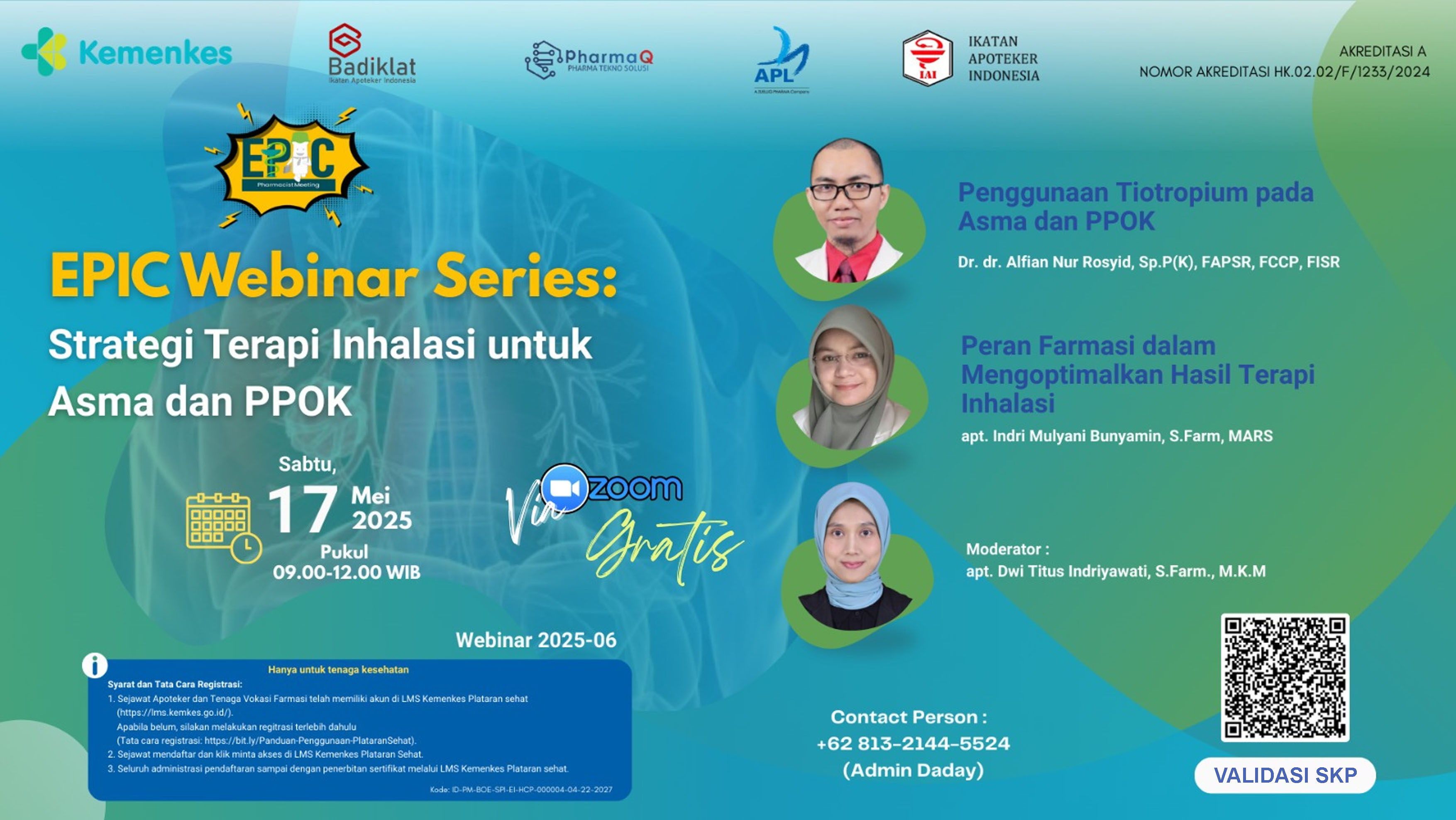 EPIC Webinar Series: Strategi Terapi Inhalasi untuk Asma dan PPOK Angkatan 1