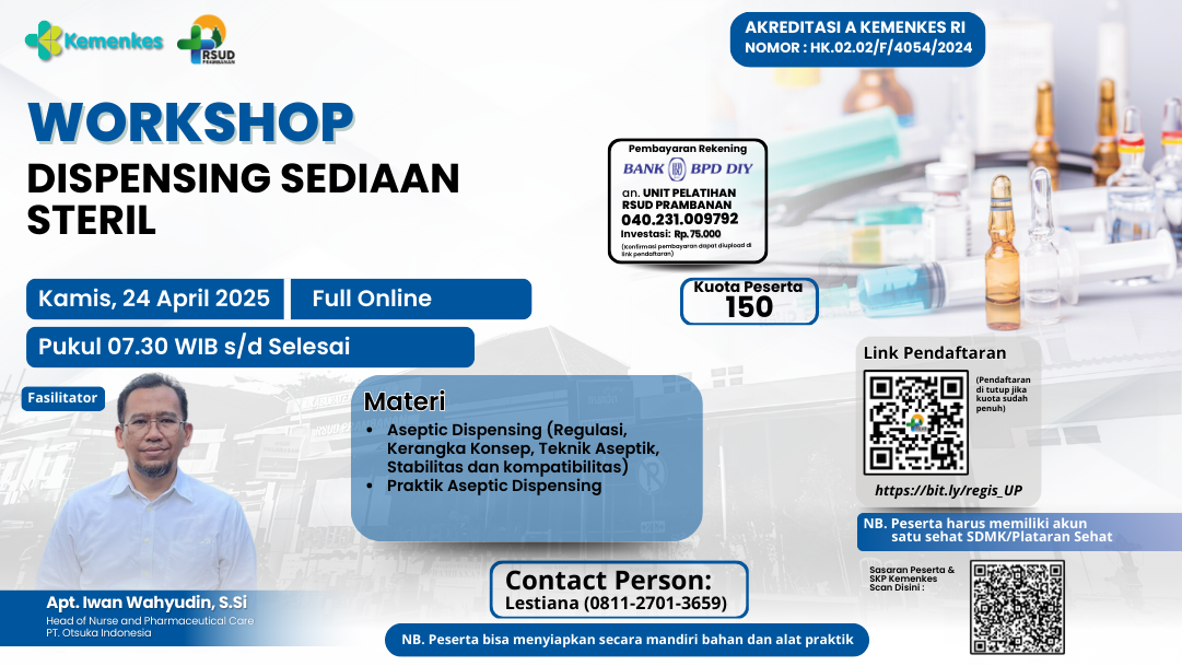 Workshop Dispensing Sediaan Steril Angkatan 1