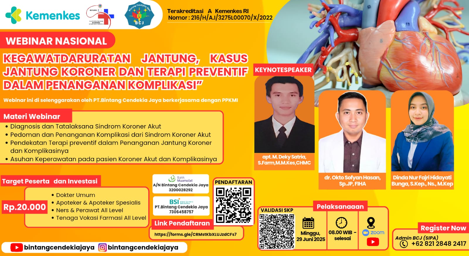 KEGAWATDARURATAN JANTUNG, KASUS JANTUNG KORONER DAN TERAPI PREVENTIF DALAM PENANGANAN KOMPLIKASI Angkatan 1