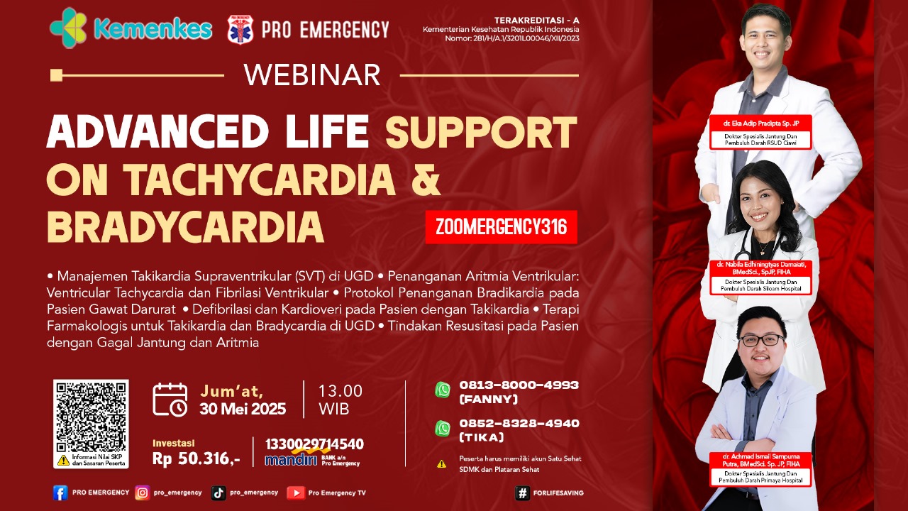 Webinar Advanced Life Support on Tachycardia and Bradycardia  Angkatan 2