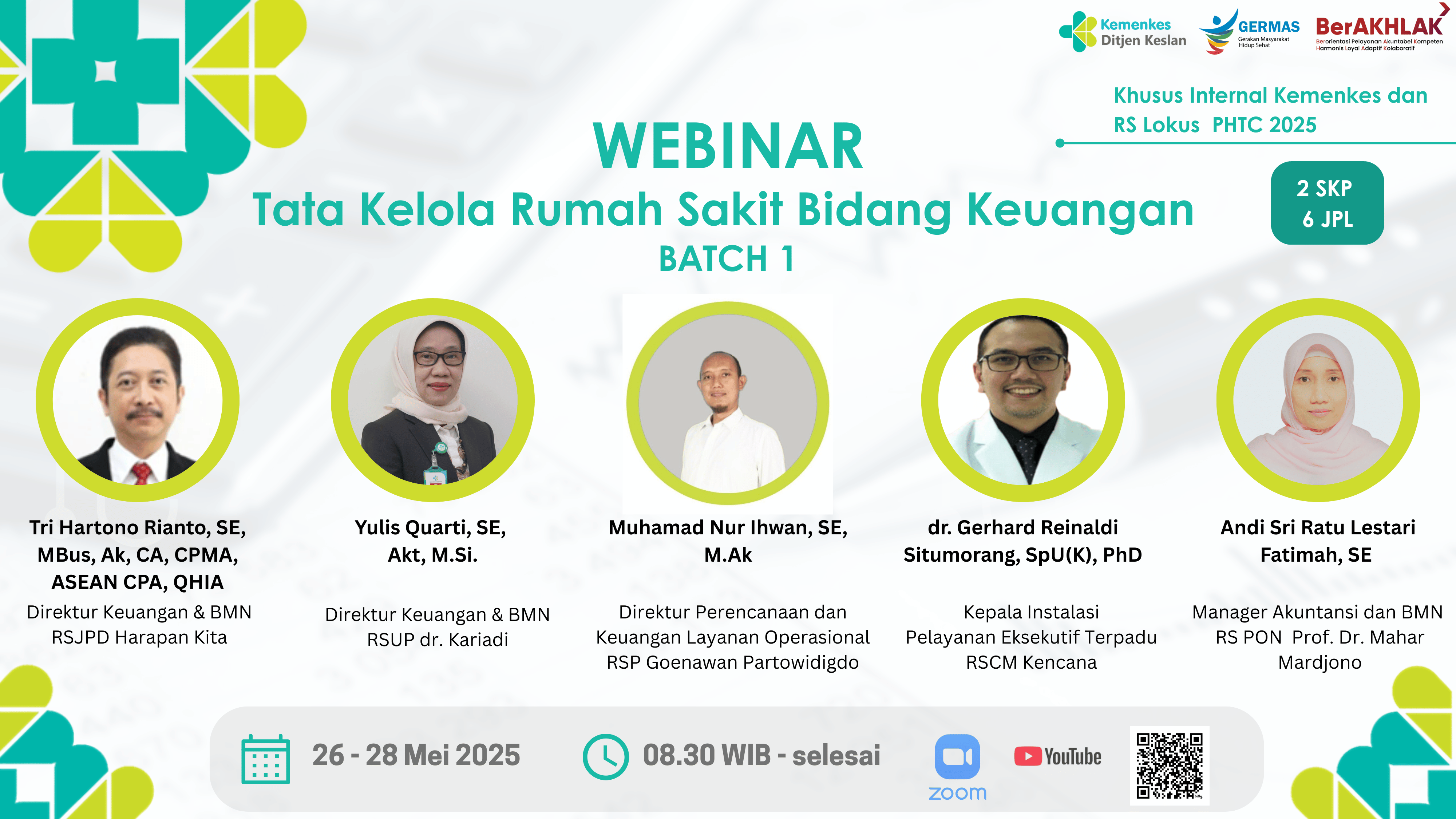 WEBINAR TATA KELOLA RUMAH SAKIT BIDANG KEUANGAN Angkatan 1