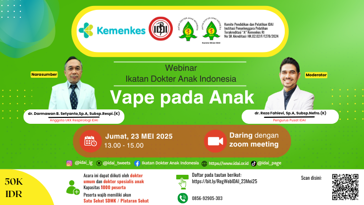 Webinar IDAI "Vape Pada Anak"  Angkatan 1